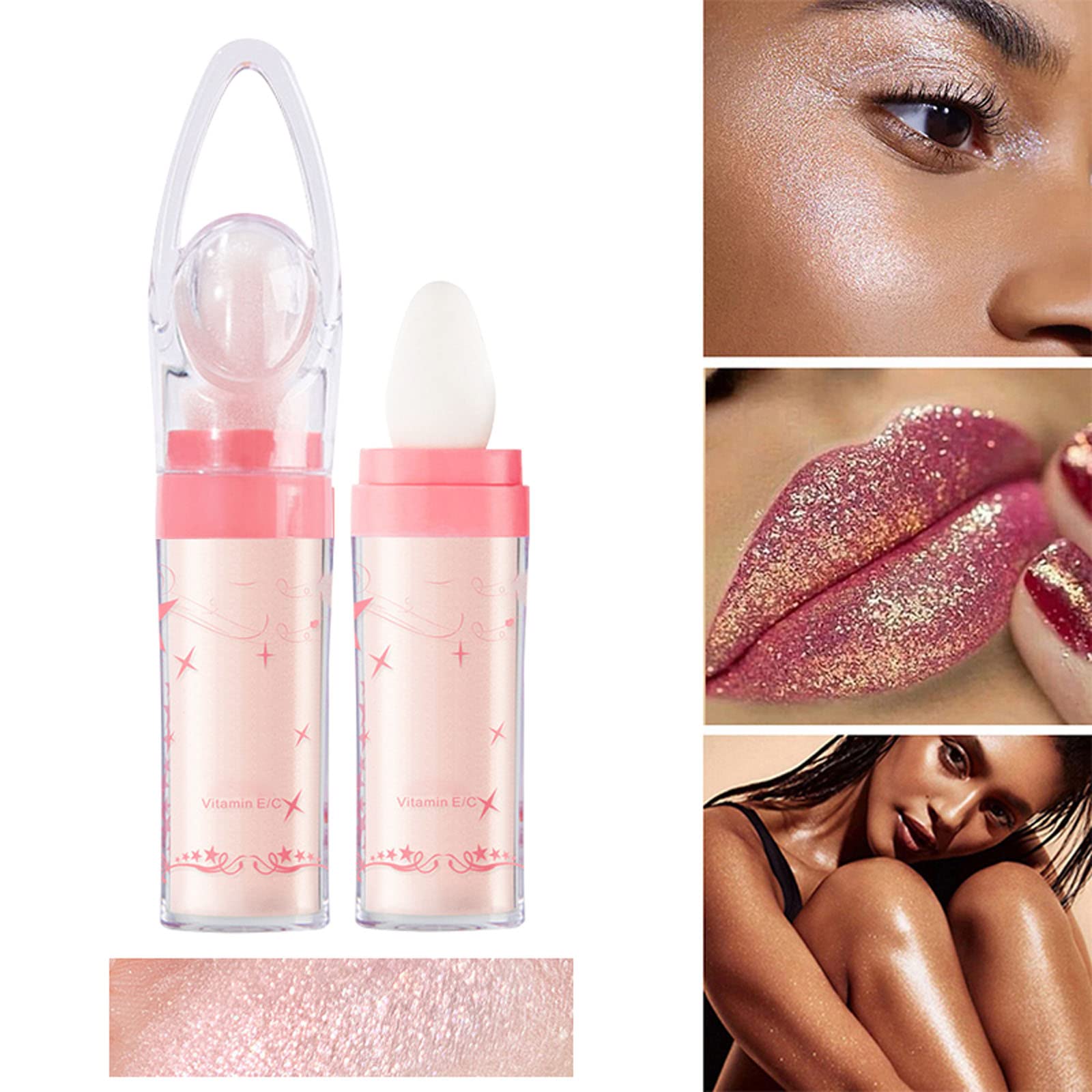 Fairy Highlighter Powder - Vegan & Natural Body & Face Brightening Makeup with High-Shine Finish | Perfect for Contouring, Highlighting & Eye Shadow | Great for Everyday Glow & Special Occasions