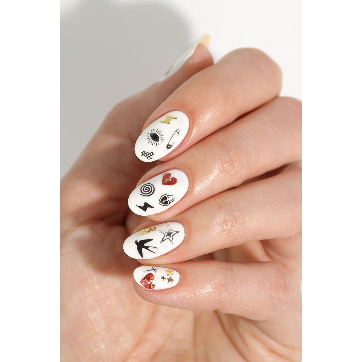 Cirque Colors Ready to Wear Nail Art Stickers - Tough Love Design | Easy DIY Nail Decals for Women | Perfect for Parties, Weddings & Everyday Wear