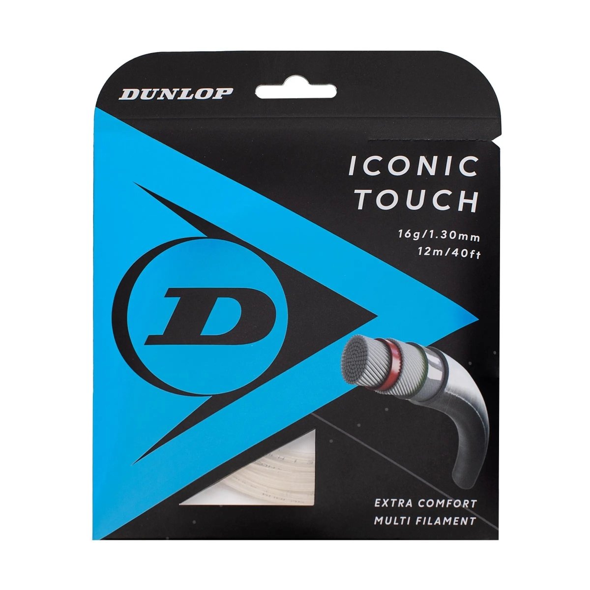 Dunlop Iconic Touch 16 Tennis String | High-Performance Tennis Racket String for Control & Comfort | Perfect for Competitive Play & Training Sessions