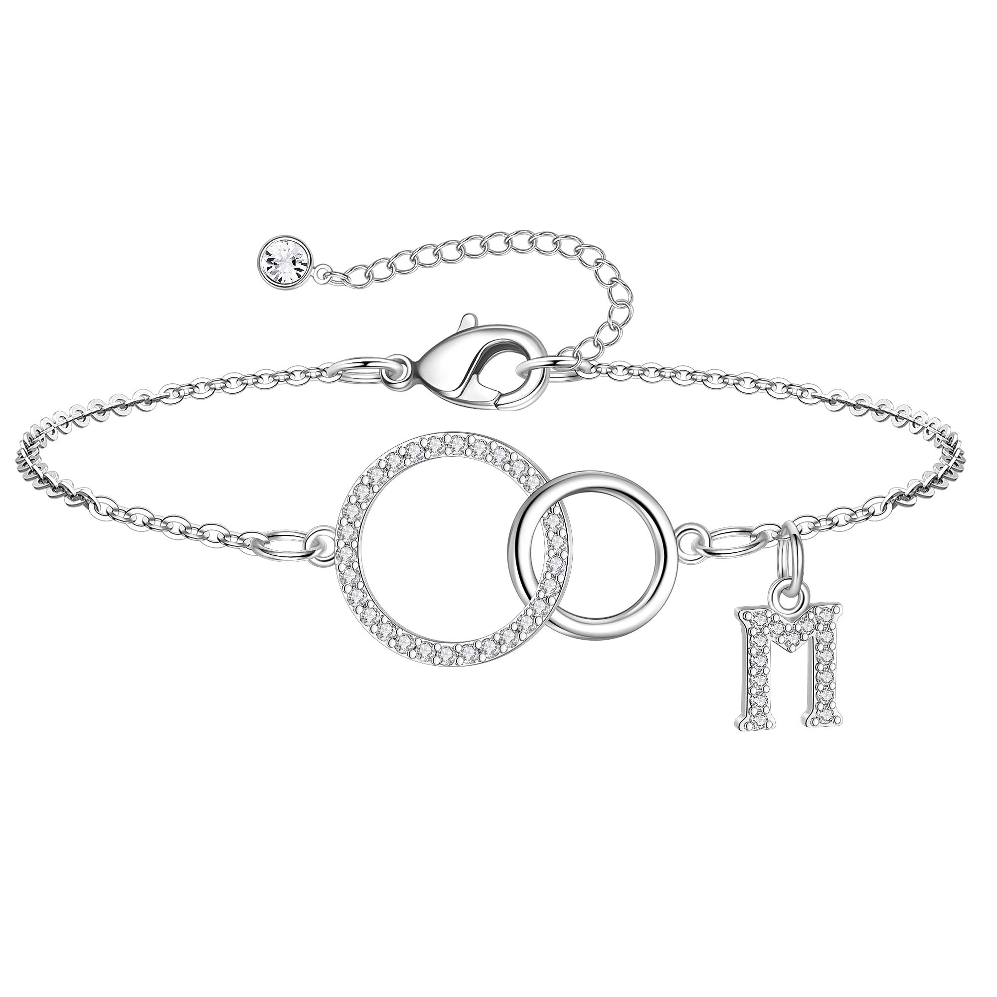 Personalized Initial Letter Mother Daughter Bracelet - Unique Dainty Jewelry Gift for Mom, Grandma, Sister, Wife & Best Friends | Perfect for Mother's Day, Birthday, Anniversary & Special Occasions