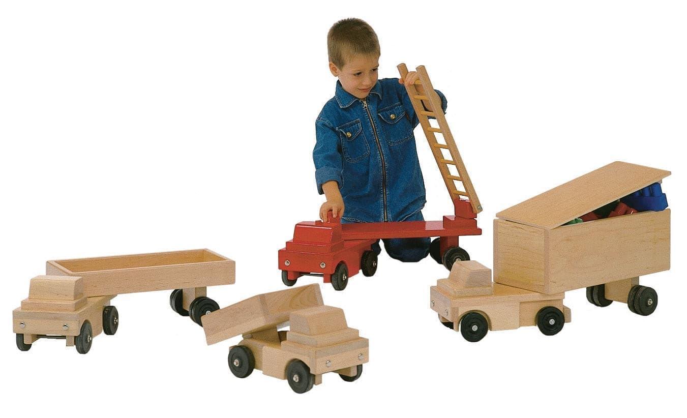 J.B. Poitras Big Rideable Maple Transportation Toys - Premium Wooden Ride-On Toys for Kids, Outdoor Play & Backyard Fun