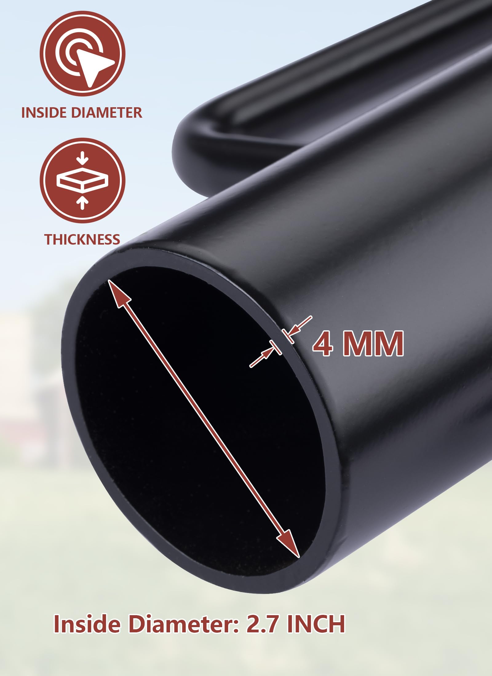 Heavy Duty 12lb Fence Post Driver - Black T Post Driver with Ergonomic Handles for Easy Installation - Perfect for Farm, Ranch, and Garden Fencing Projects