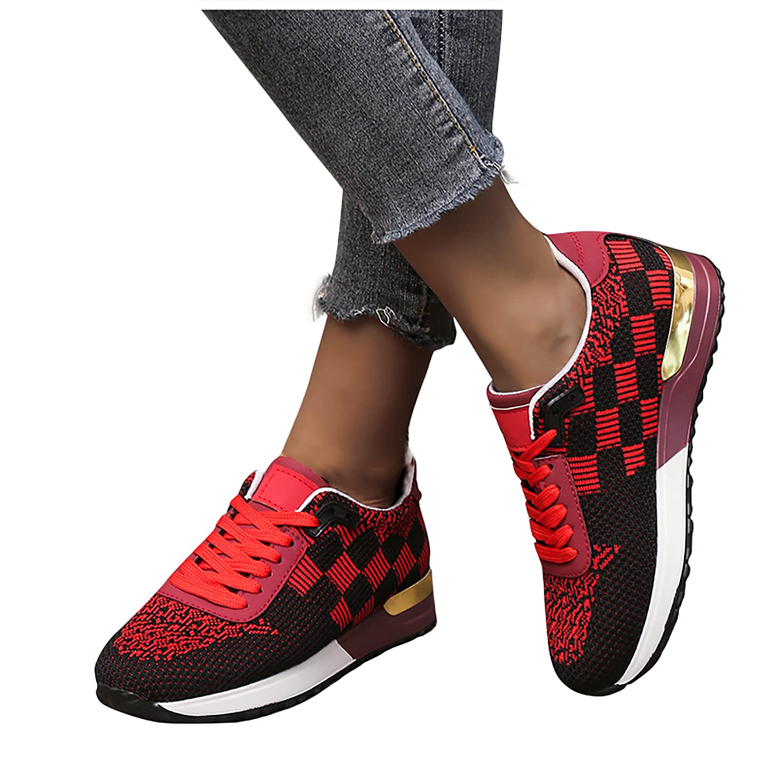 Women's Slip-On Sneakers - Breathable Mesh Walking & Running Shoes for Women - Lightweight Comfortable Casual Sports Shoes for Walking, Jogging & Everyday Wear