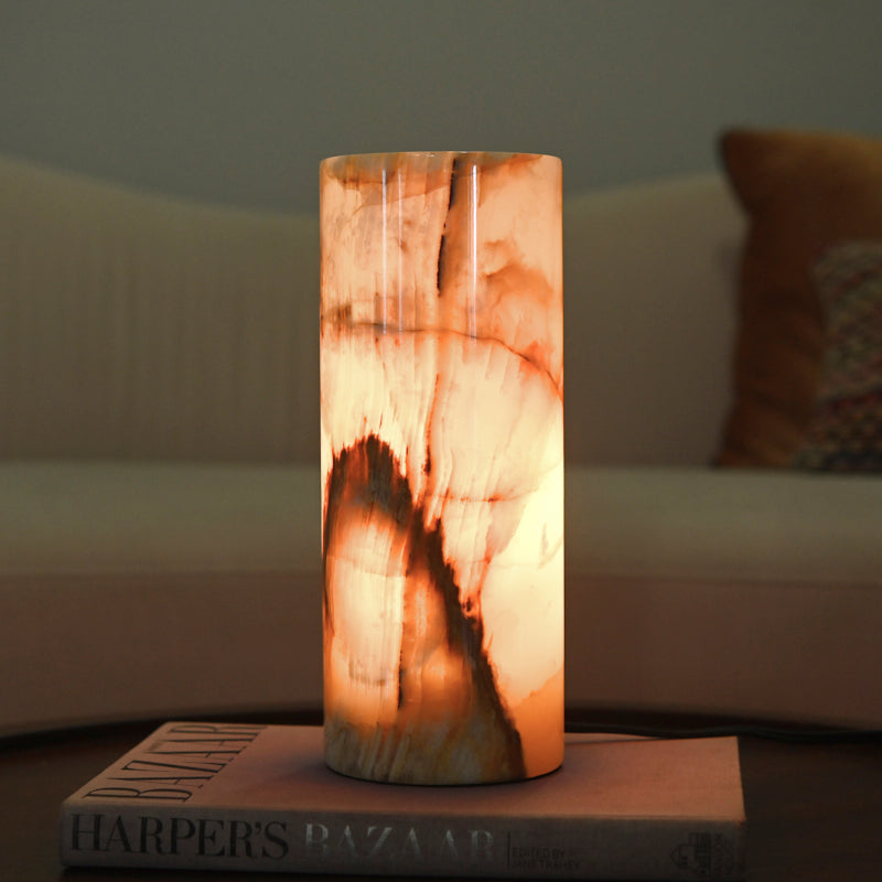 Natural Black Onyx Crystal Lamp - Handcrafted Healing Stone Light for Home Decor, Meditation & Yoga Room | Perfect for Bedroom, Living Room & Office