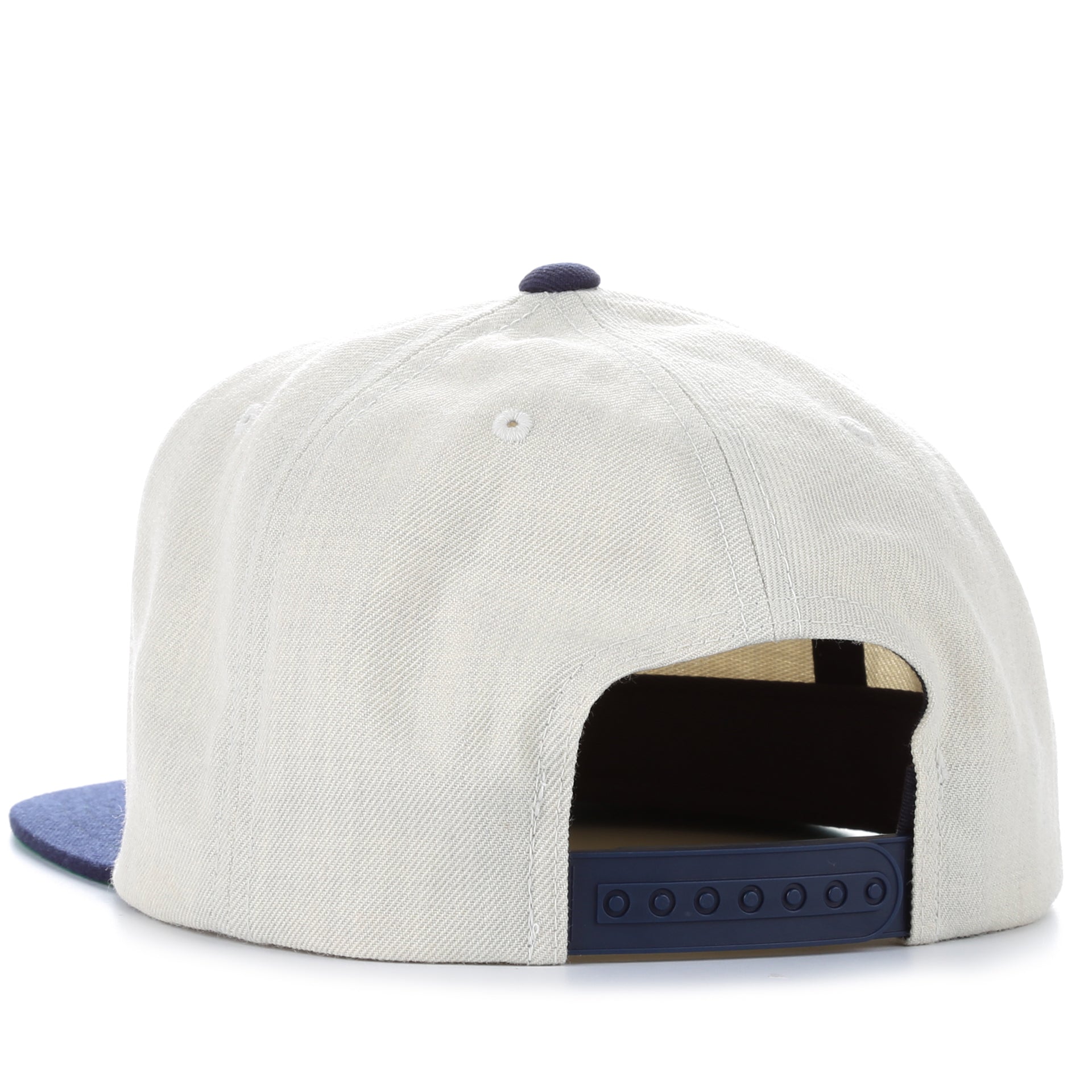 Brixton Rival Snapback Hat - Cream & Navy Adjustable Baseball Cap for Men & Women | Perfect for Casual Wear, Street Style & Outdoor Activities