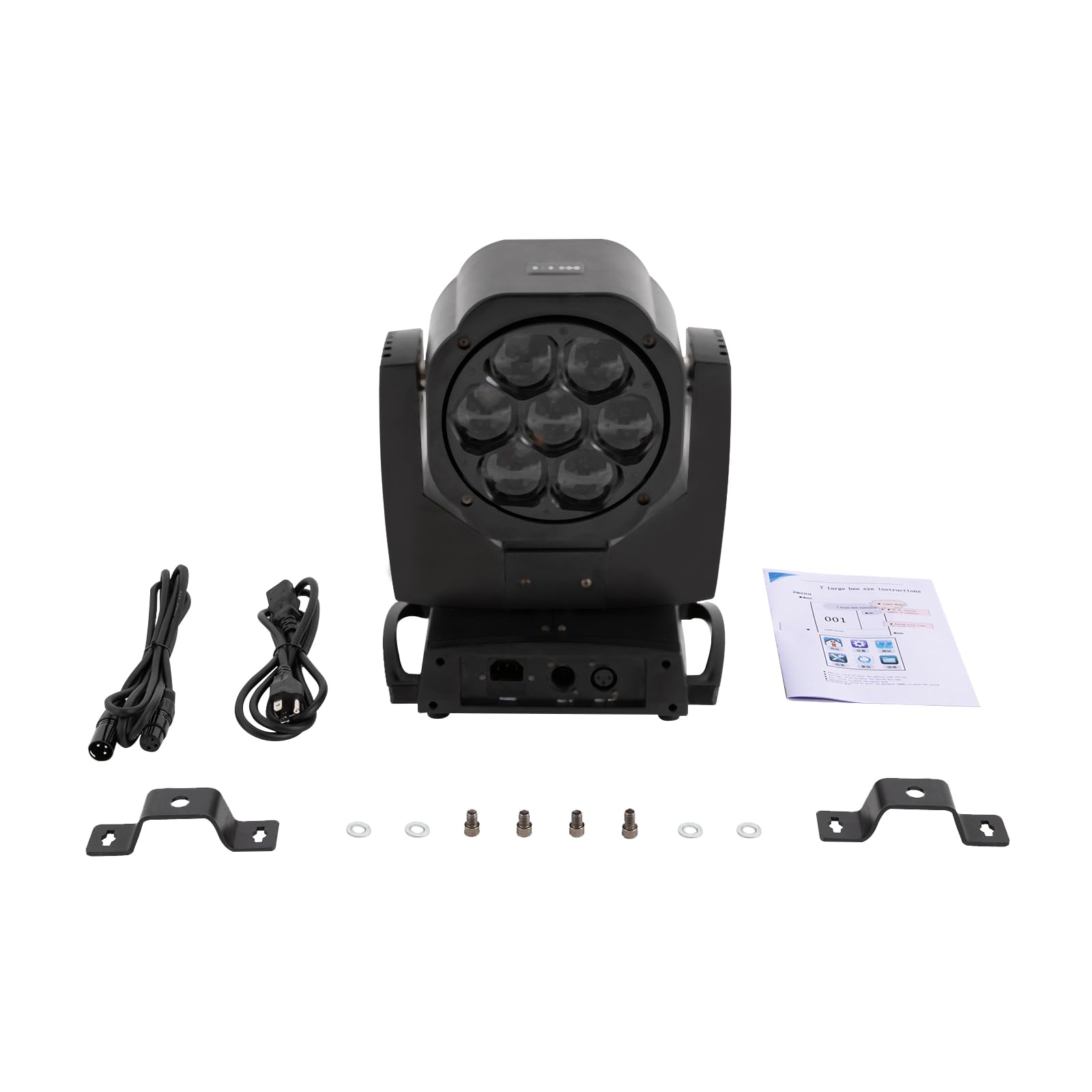 TBVECHI 7x15W LED Stage Moving Head Light - RGBW 4-in-1 Bee Eye DMX Moving Stage Lighting for DJ, Disco, Bar, Club & Home Party | Professional Stage Performance & Event Lighting Solution