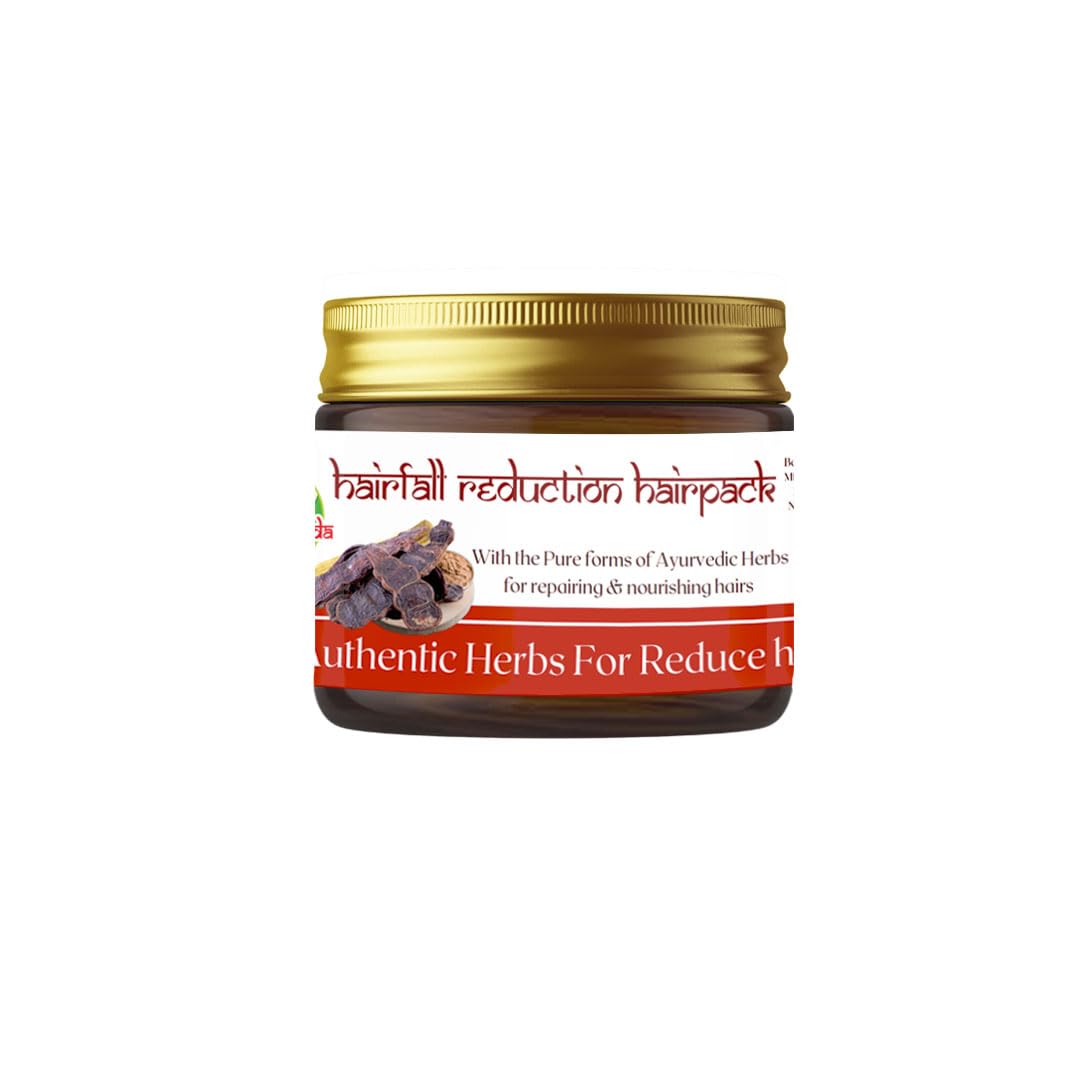 Kasturveda Hair Fall Reduction & Smoothing Hair Mask - 50gm for Dry, Frizzy Hair | Deep Conditioning Treatment for Damaged Hair at Home or Salon Use