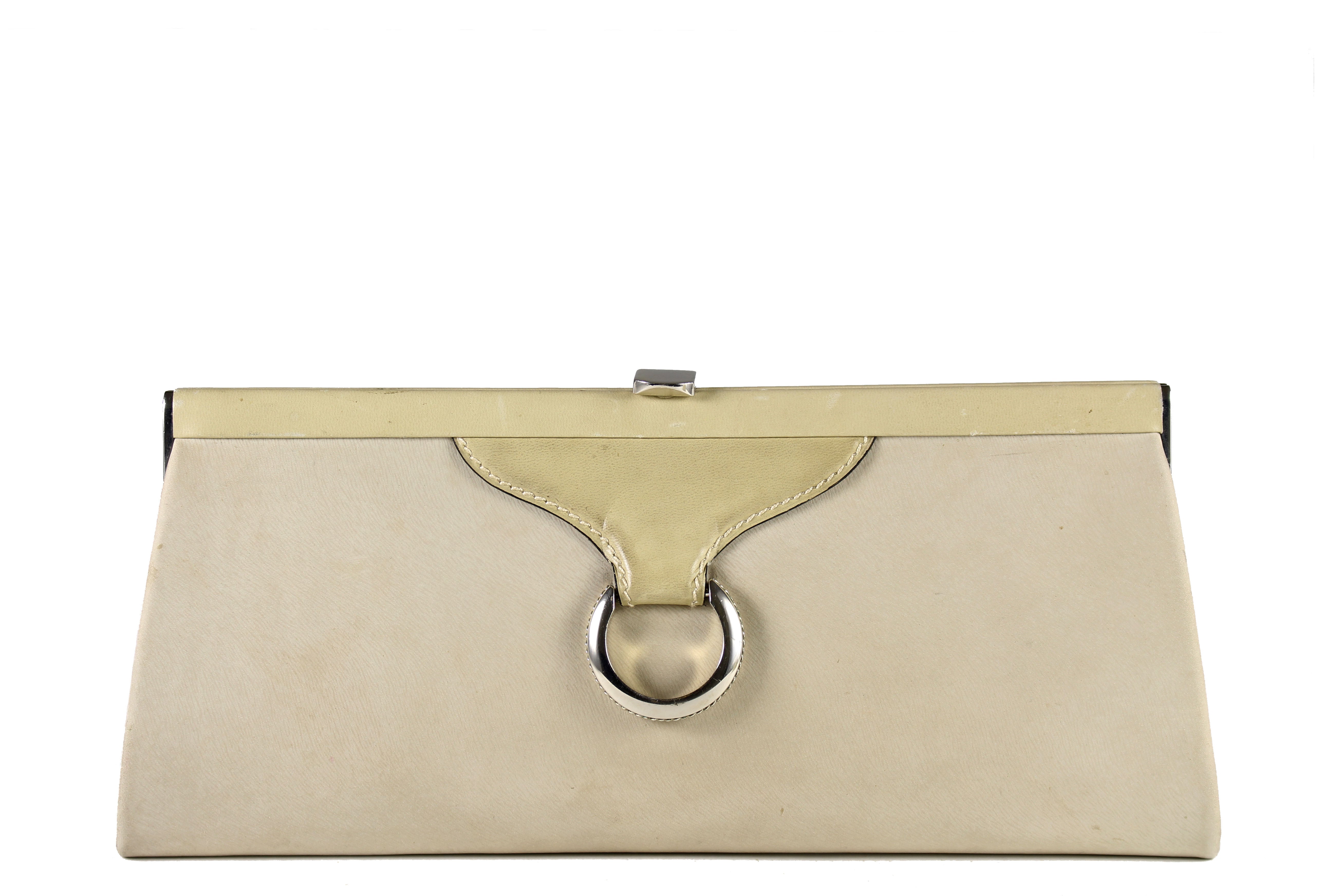 LOEWE Beige Leather Clutch Bag for Women | Premium Designer Handbag | Elegant Evening Clutch for Parties, Weddings & Special Events