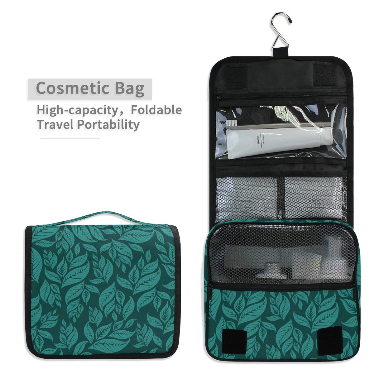 Waterproof Travel Toiletry Bag - Portable Hanging Cosmetic Pouch for Women & Men, Perfect for Shower & Vacation Organizer