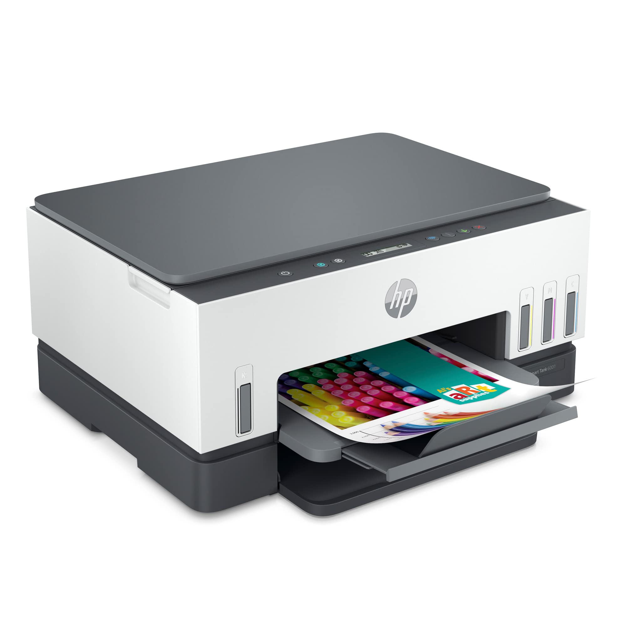 HP Smart-Tank 6001 Wireless All-in-One Ink Tank Printer - Cartridge-Free with 2 Years of Ink, Mobile Print/Scan/Copy (2H0B9A) - Perfect for Home Office & Small Business Printing Needs
