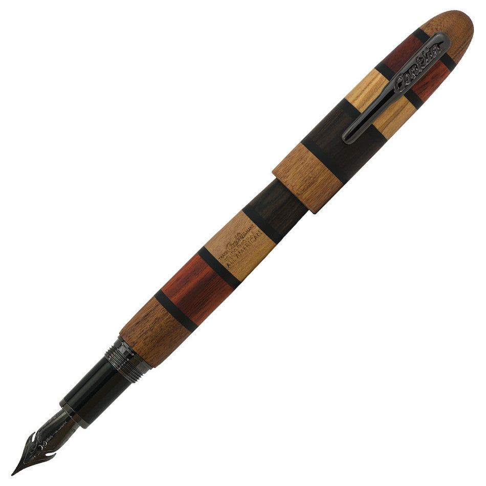Conklin All American Fountain Pen - Limited Edition Quad Wood 898 - Premium Handcrafted Writing Instrument for Collectors & Professionals - Perfect for Gifts, Calligraphy & Signature Signing