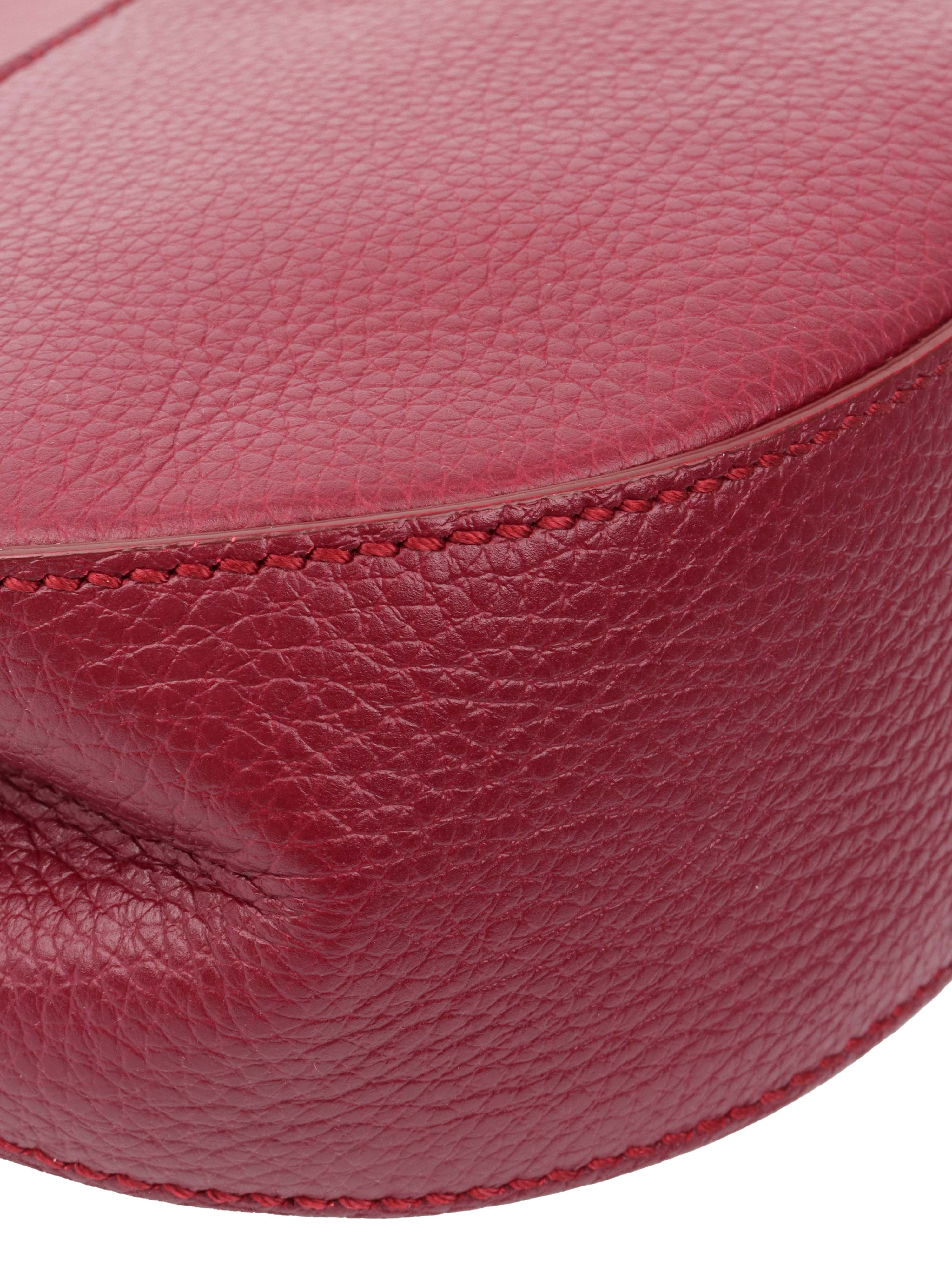 Dolce & Gabbana Burgundy Leather Chain Shoulder Bag for Women - Luxury Designer Crossbody Purse for Evening Parties, Date Night & Special Occasions