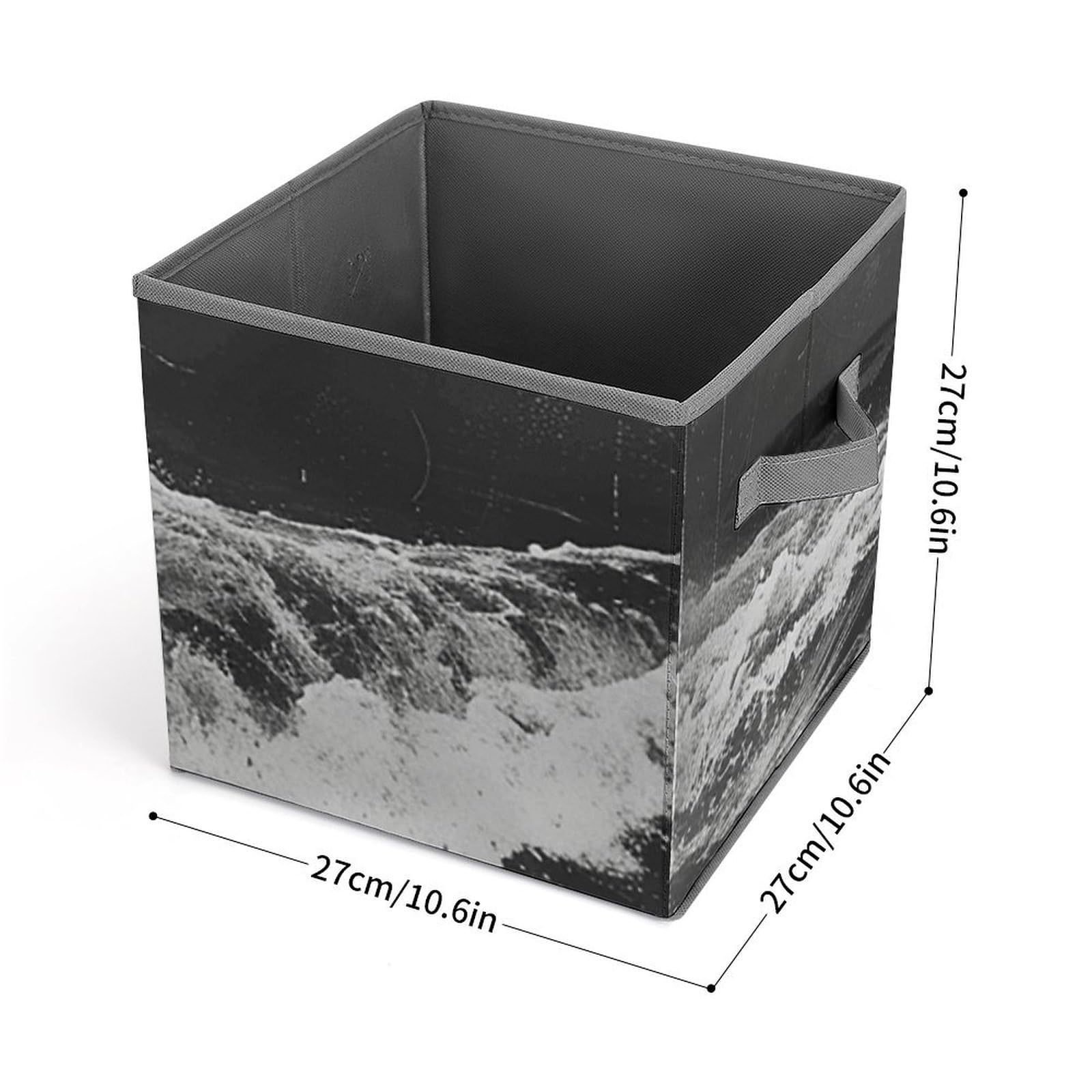 Large Collapsible Storage Bins with Handles - 10.6x10.6x10.6 Inch Fabric Storage Cubes for Closet Organization | Home & Office Organizer System | Perfect for Toys, Books, Blankets & Seasonal Storage