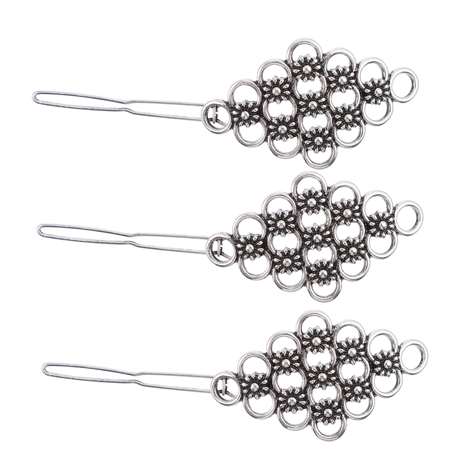Lurrose 3-Piece Vintage French Hairpin Set - Elegant Metal Hair Clips for Brides & Bridesmaids - Bobby Barrettes for Weddings, Prom & Special Occasions