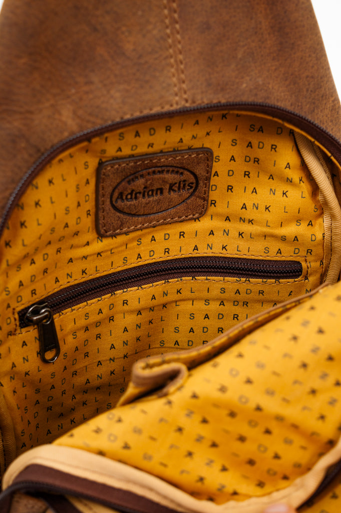 Premium Buffalo Leather Sling Bag by Adrian Klis 2854 - Stylish Crossbody Bag for Men & Women - Perfect for Travel, Work & Everyday Use