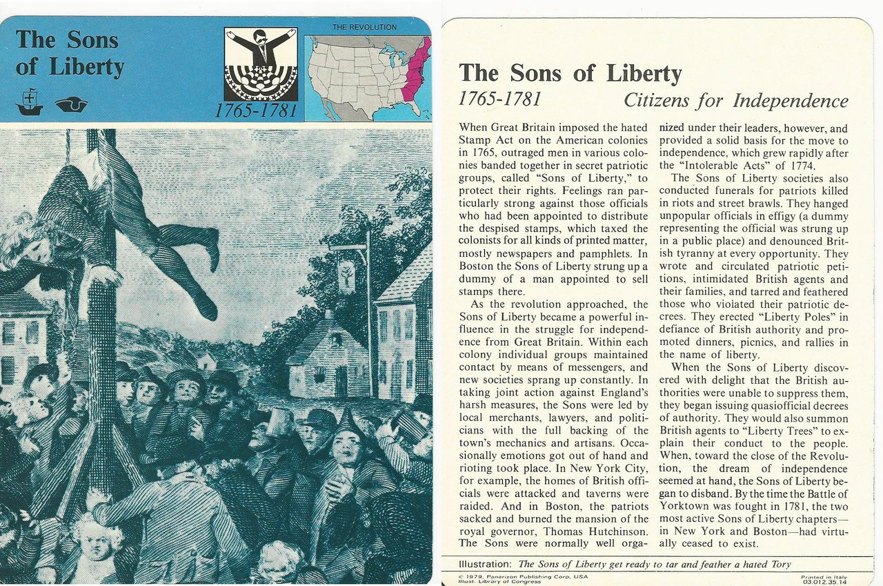 1979 Panarizon Story of America 35.14 The Sons of Liberty Revolution - Vintage Collectible Historical Documentary for American History Enthusiasts & Revolution Era Collectors
