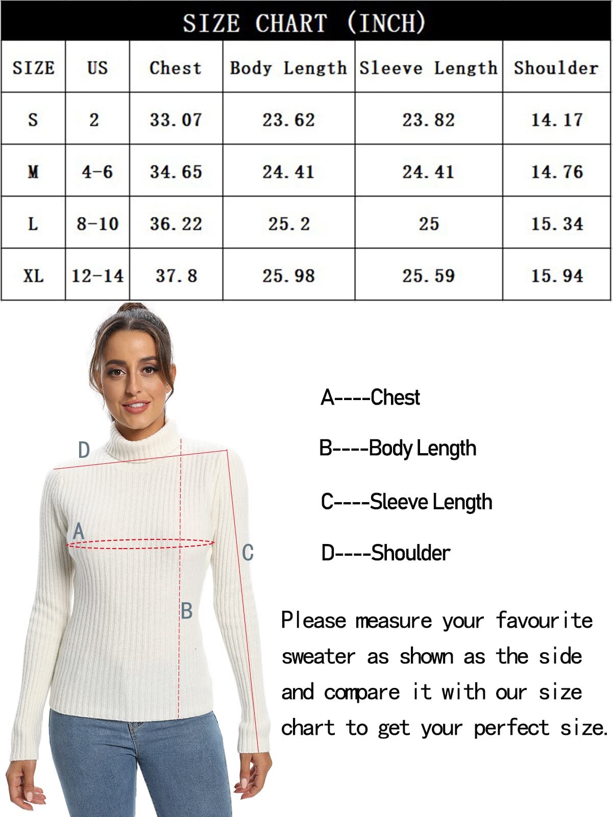 LANPULUX 100% Merino Wool Turtleneck Sweater for Women - Soft Winter Pullover Long Sleeve Knit Top | Cozy Casual Wear for Office, Travel & Outdoor Activities
