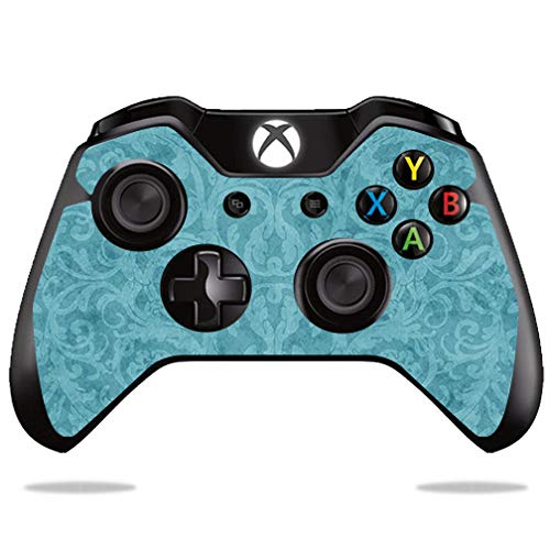 MightySkins Protective Vinyl Wrap Cover for Microsoft Xbox One & Xbox S Controller - Baby Blue Jacquard Design | Durable, Customizable, Easy to Apply & Remove | Made in USA | Perfect for Gaming, Collectors & Personalized Console Protection