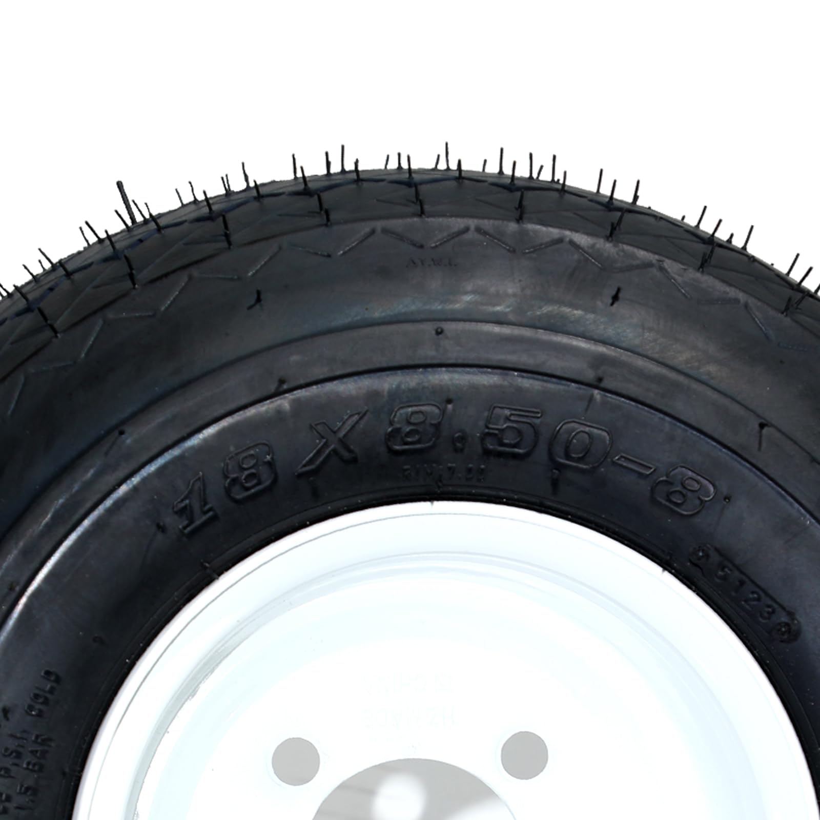 18x8.50-8 Golf Cart Tires and Rims Set of 2 - 4 Ply Load Range B - 4 Lug 4