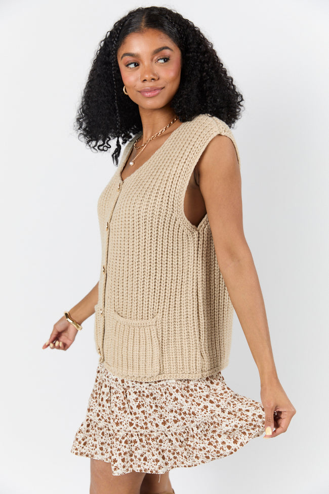 Life In A Flash Oversized Sweater Vest for Women - Cozy Knit Cardigan Pullover (Final Sale) | Perfect for Fall Layering, Casual Outfits & Coffee Dates