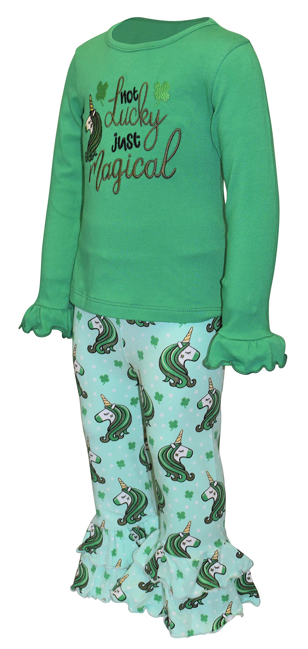 Unique Baby Girl 2-Piece Outfit - Ruffle Leggings & Long Sleeve Shirt Set for Toddlers | Playtime & Photo Shoots
