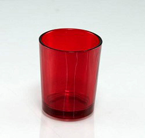 10 Pack Red Glass Votive Tealight Candle Holders - Elegant Wedding, Christmas, Valentine's Day Party Decorations - Perfect for Table Centerpieces, Bridal Showers, and Romantic Home Ambiance