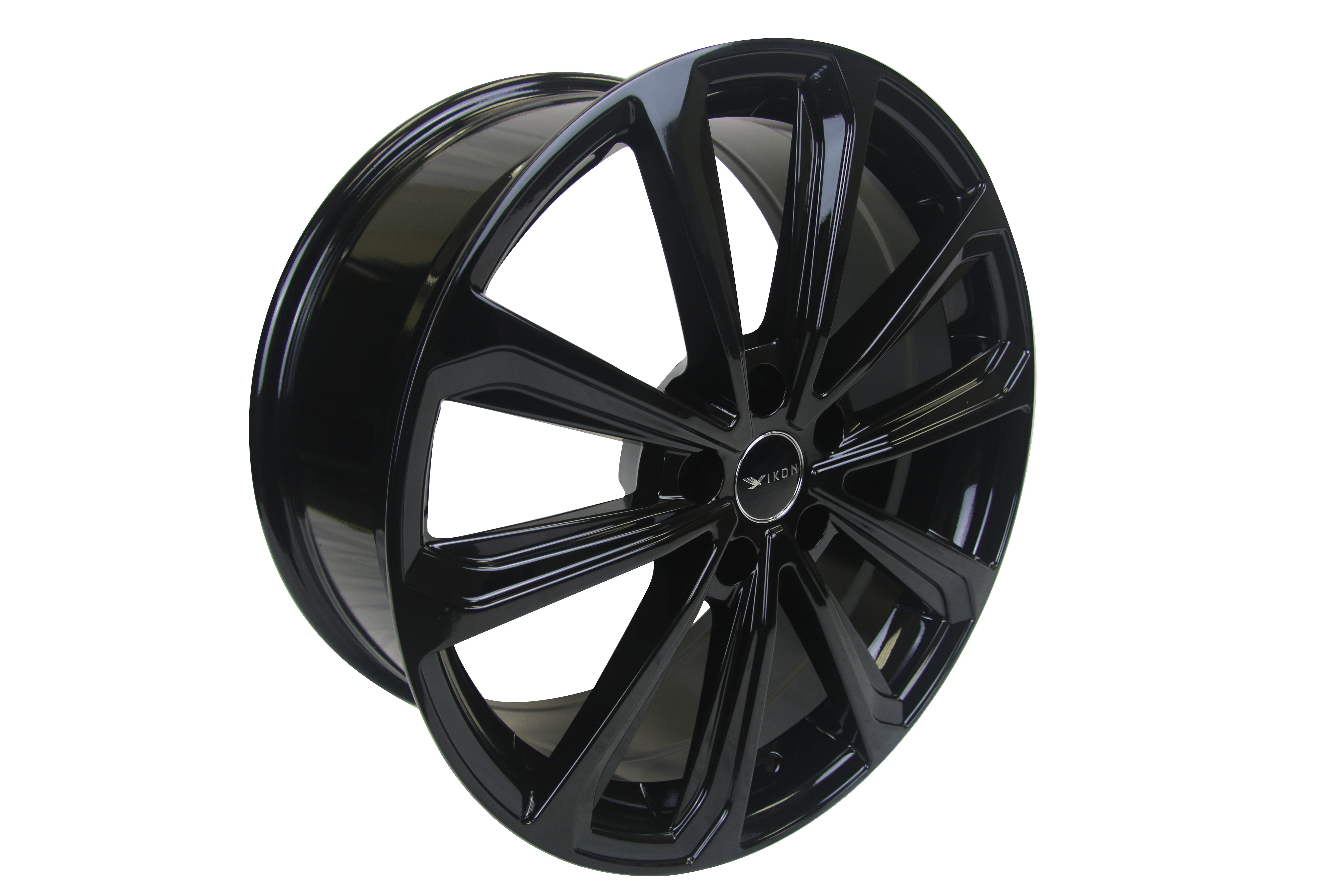 IKON Alloy Wheels IK113 Style 19x8.5 Gloss Black Rims - 5x114.3 Bolt Pattern, 42mm Offset, 73.1mm Center Bore - Perfect for Honda Accord, Toyota Camry & Other Sedans