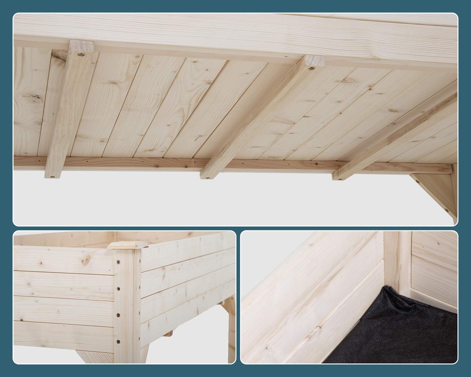 49x24x30 Inch Elevated Wooden Garden Raised Bed - Outdoor Planter Box Kit for Vegetables, Flowers & Herbs | Patio, Yard & Greenhouse Gardening Solution with Sturdy Legs