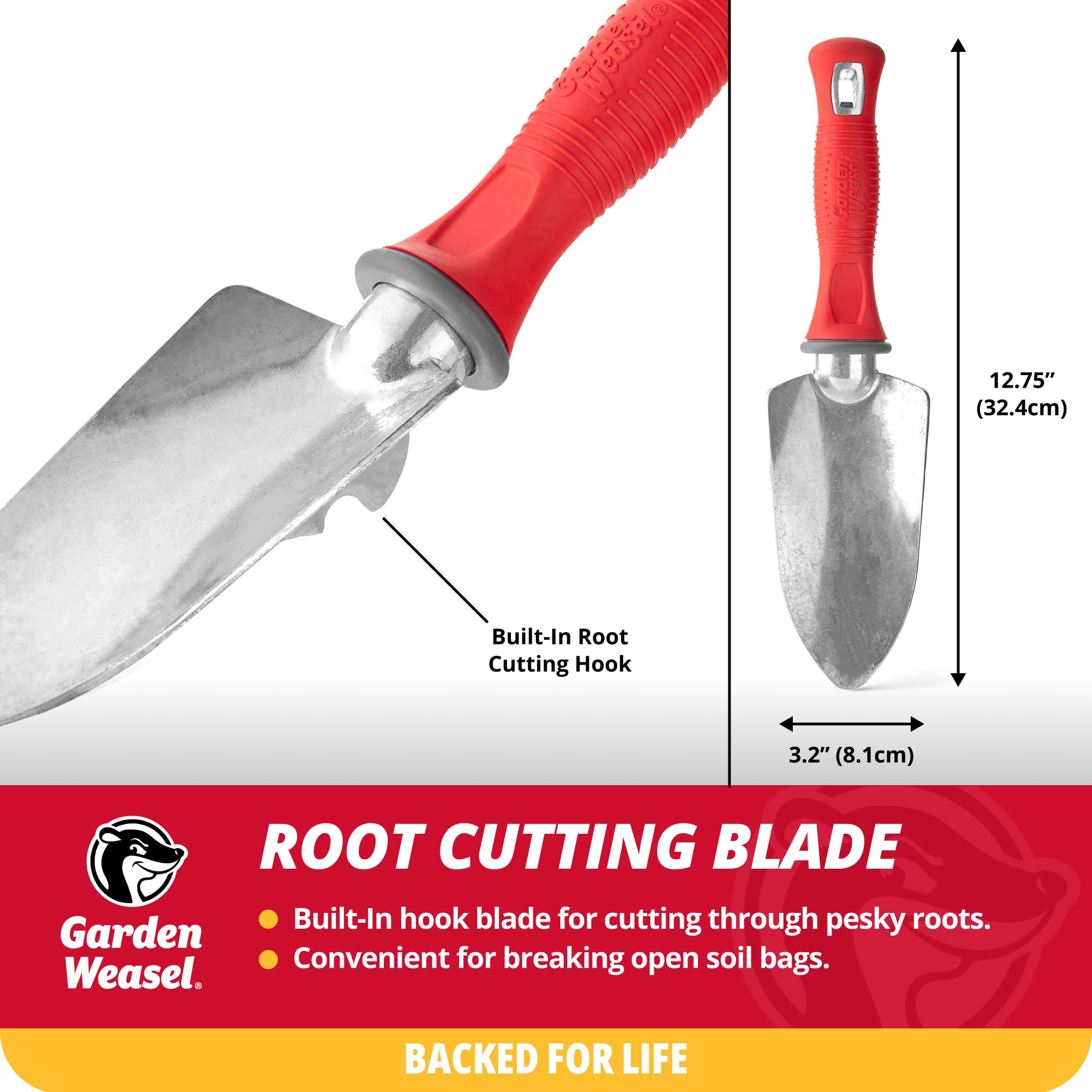 **Heavy Duty Garden Trowel - Stainless Steel Digging & Planting Tool for Gardening, Cultivating, Weeding | Mini Shovel for Flowers, Vegetables & Herbs | Perfect for Raised Beds, Pots & Outdoor Planting**
