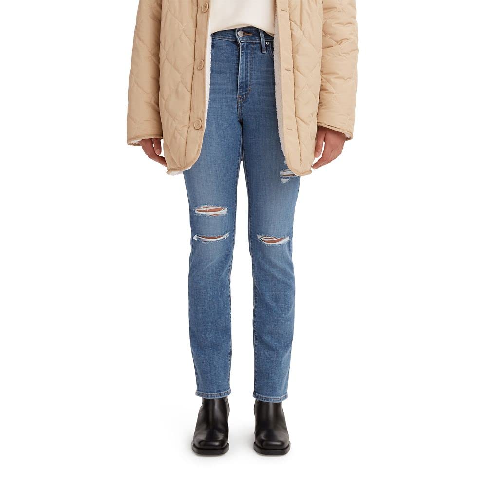 Levi's Women's 505 Straight Leg Jeans - Classic Blue Denim Pants for Casual Wear & Everyday Outfits