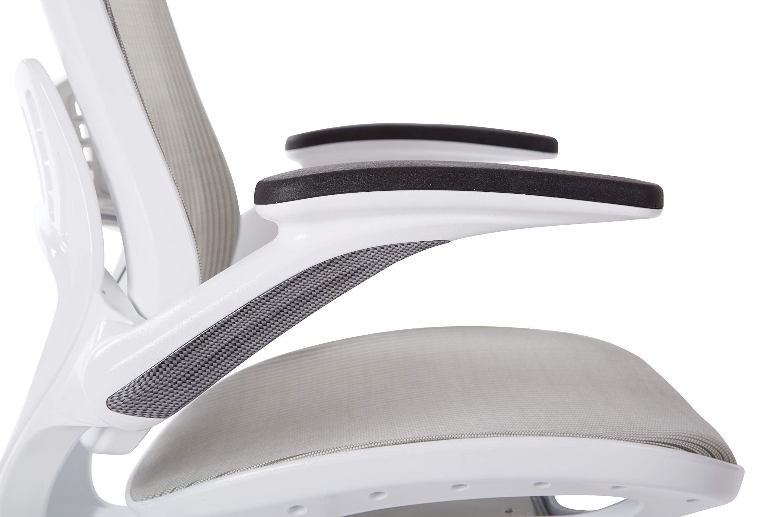 Office Star Ventilated Mesh Office Chair with Breathable Seat & Back - Ergonomic Manager's Desk Chair with White Base - Perfect for Home Office, Conference Rooms & Workspaces