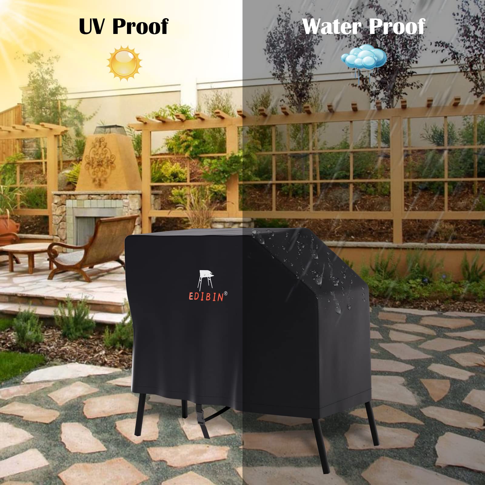 **22 Inch Heavy Duty 600D Weatherproof Griddle Cover - Perfect Fit for Blackstone 22