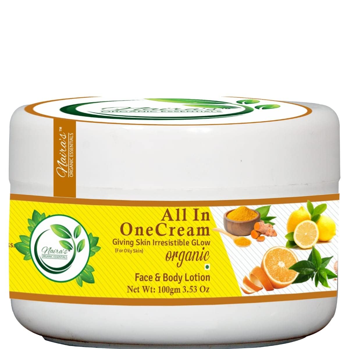 Naira's Organic Essentials Tea Tree Oil & Glycerin Moisturizing Cream for Oily Skin - 100g All-in-One Face Cream | Perfect for Daily Skincare Routine & Acne-Prone Skin