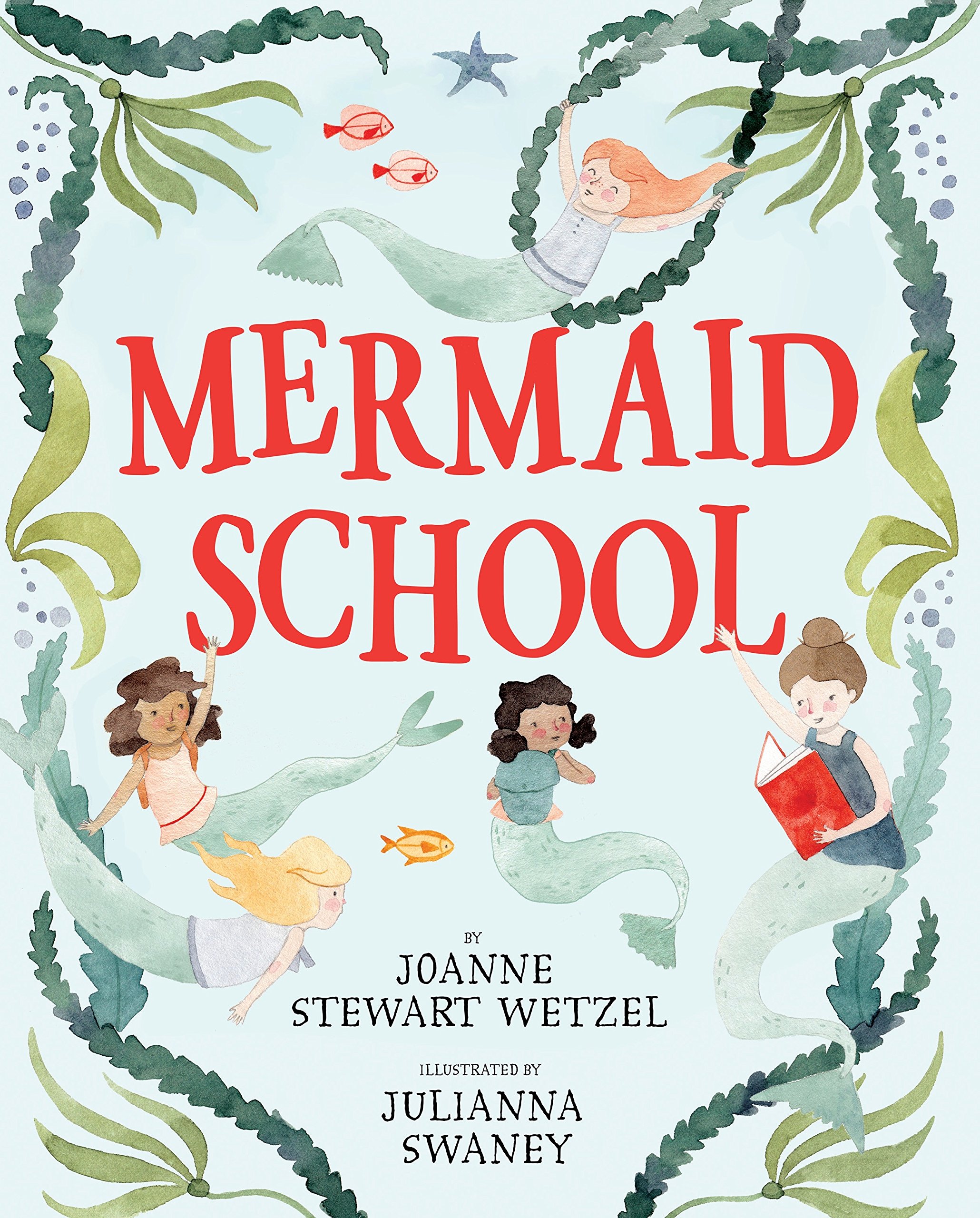 Mermaid School - Kids Mermaid Costume Dress Up Set for Underwater Pretend Play & Swimming Pool Fun