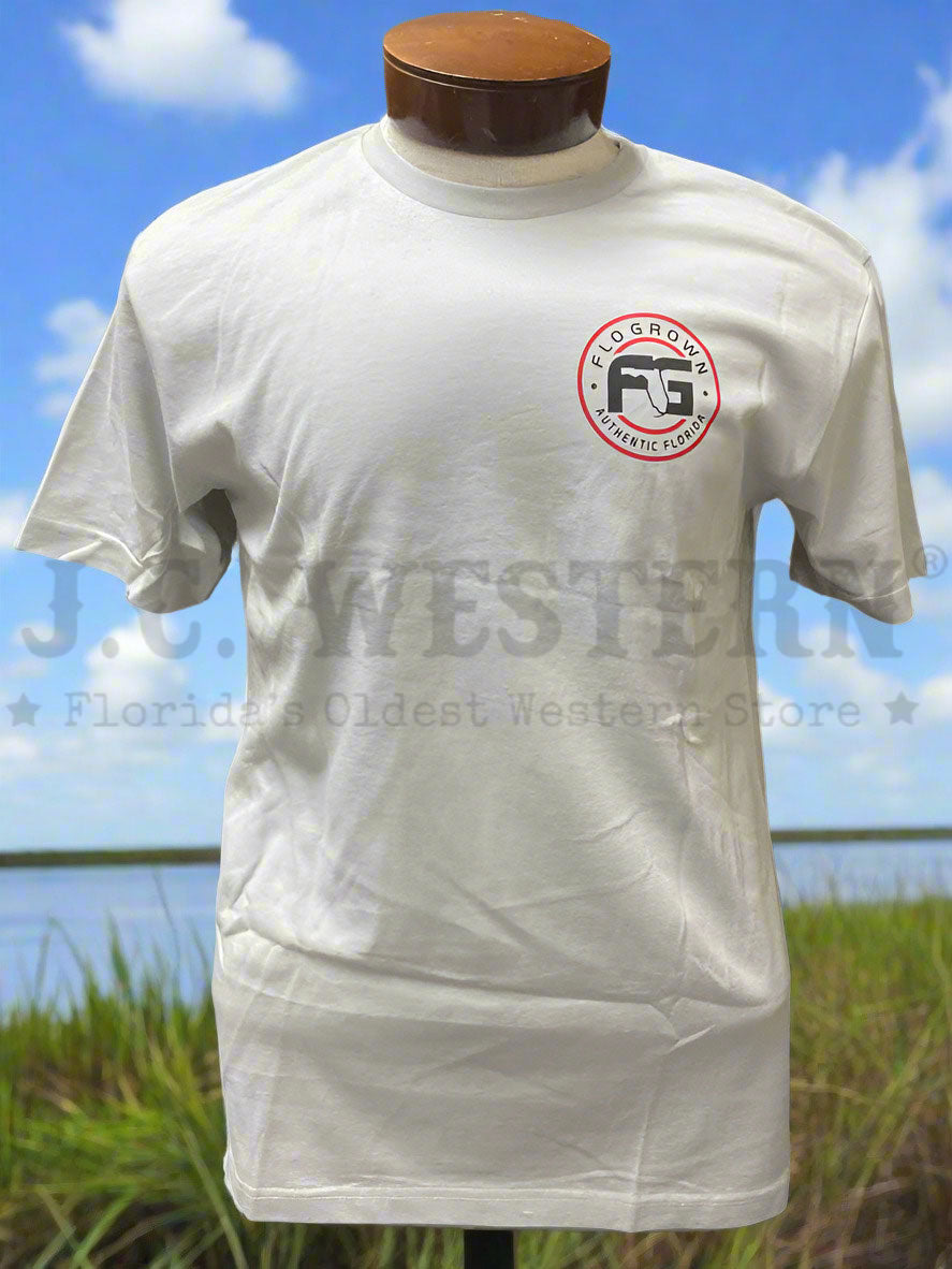 FloGrown FGM 1843 Men's King Red Snapper Graphic T-Shirt - Silver Grey | Casual Streetwear for Everyday Wear & Outdoor Activities