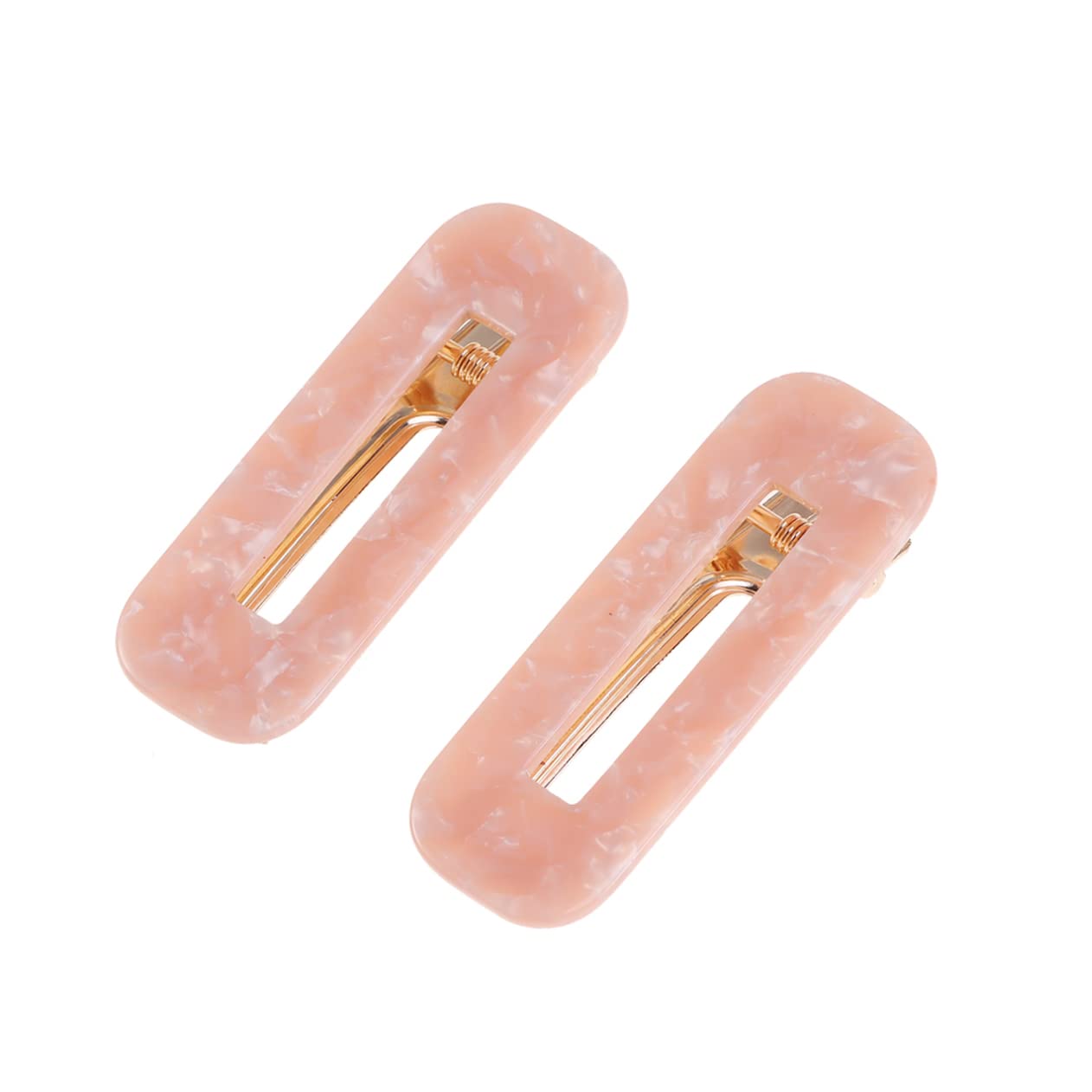 FOMIYES 2 Pack Leopard Print Square Hair Clips for Women & Girls - Pink Hair Barrettes & Hairpins for School, Work, Parties & Everyday Styling