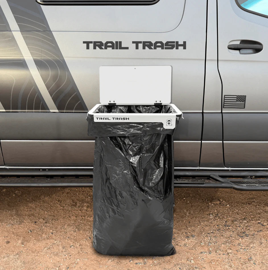 Magnetic Overlanding Trash Receptacle - Owl Trail Trash Can for Camping, Hiking & Outdoor Adventures | Durable & Secure Waste Bin for Off-Road Vehicles & RVs