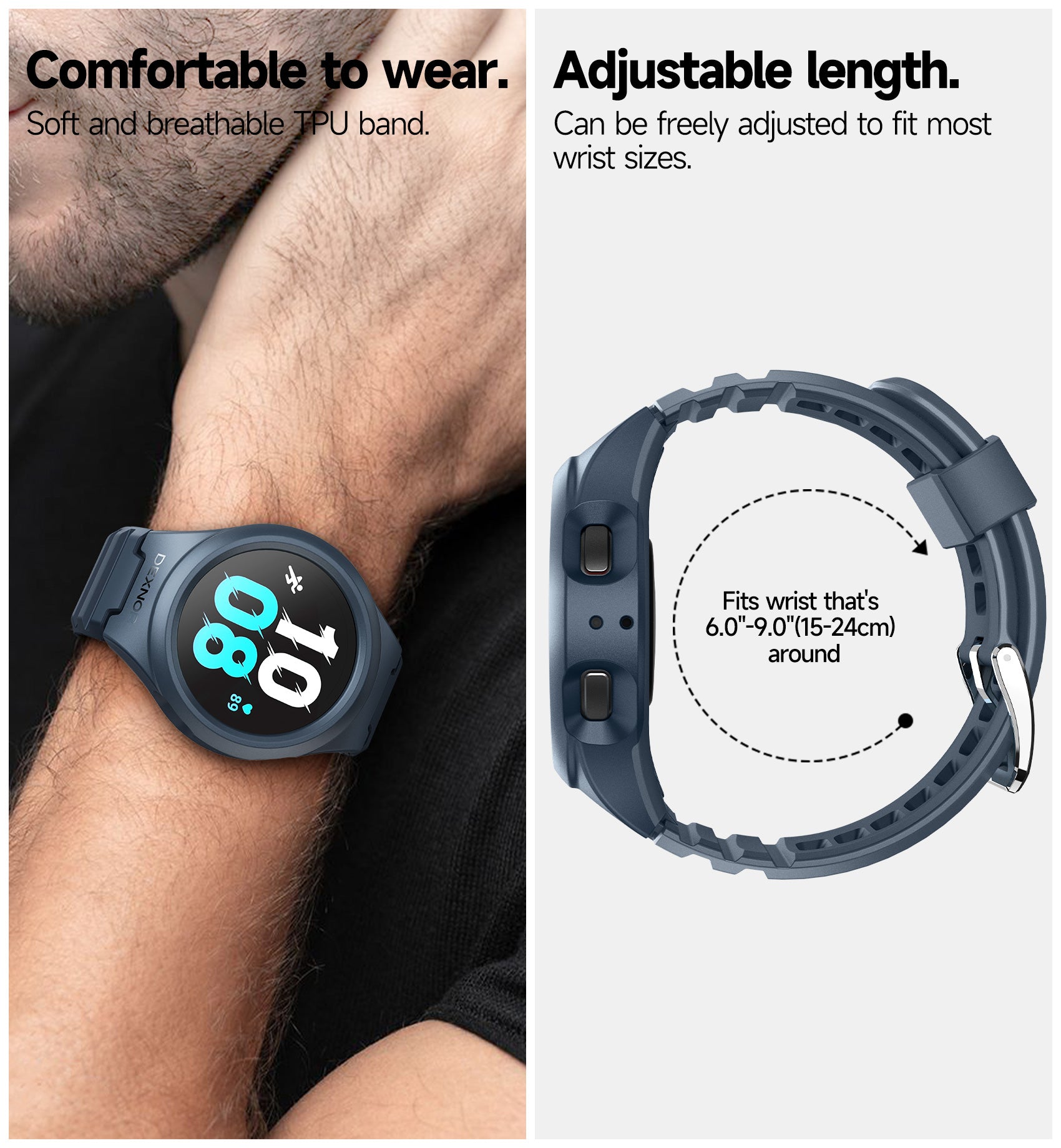 Durable Samsung Galaxy Watch5/Watch4 Case [44mm] - Shockproof Full Body Bumper Cover with Raised Bezel for Active Lifestyle | Perfect for Outdoor Sports, Workouts & Daily Protection