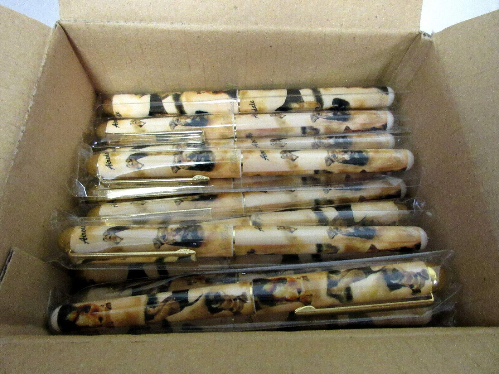 Premium Airedale Terrier Dog Themed Designer Pens - Set of 50 - By Ruth Maystead - Bulk Wholesale Price - Perfect for Pet Lovers, Office Supplies & Gift Giving