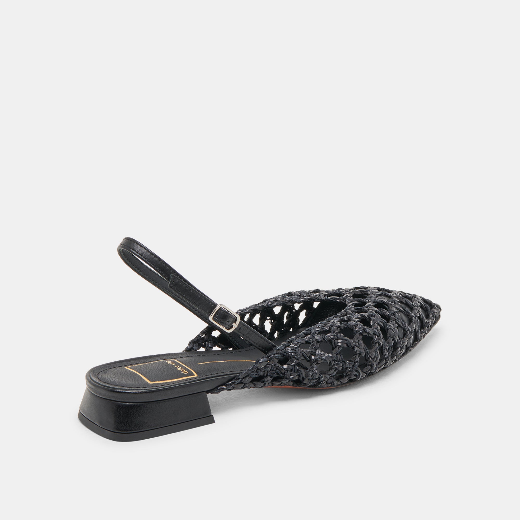 CYNDI Women's Black Woven Flats - Comfortable & Stylish Casual Shoes for Work, Travel & Everyday Wear