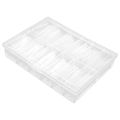 240pcs Extra Long Clear French False Nail Tips - DIY Artificial Nails for Lengthening & Shaping - Professional Salon Quality for Home & Nail Salon Use - Perfect for Manicures, Parties & Special Occasions