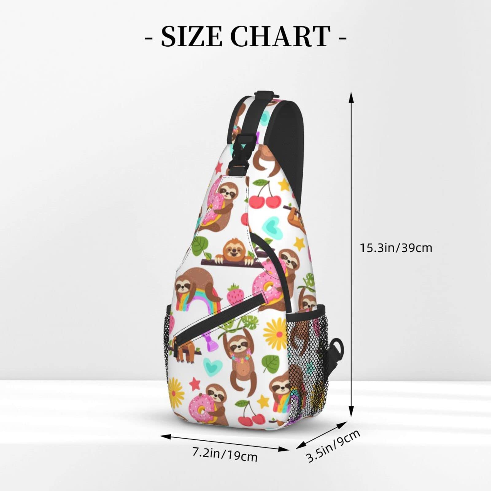 Sloth Sling Backpack - Adjustable Crossbody Chest Bag for Men & Women | Durable Gym, Cycling, Travel & Hiking Daypack | Perfect for Outdoor Adventures, Commuting & Daily Use