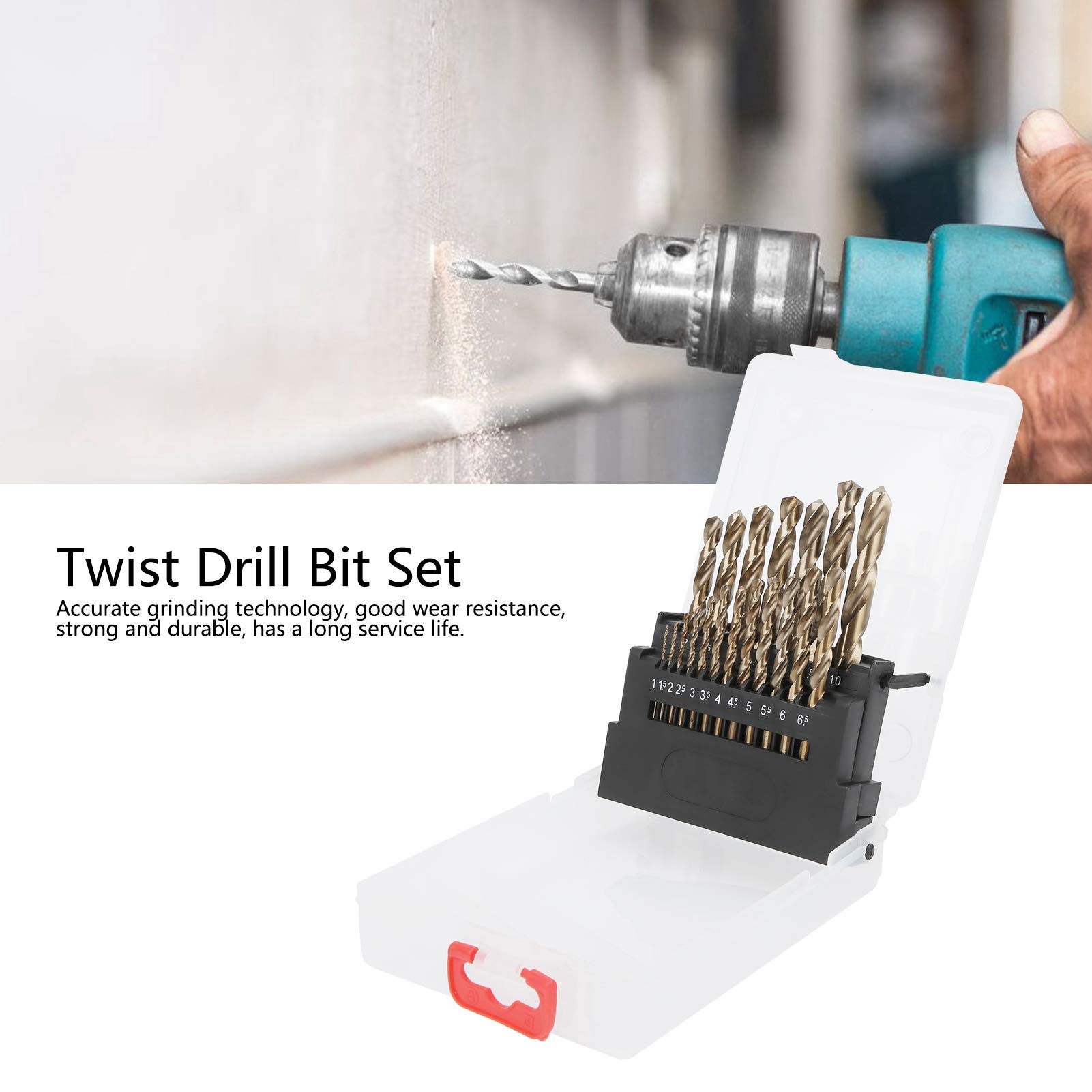 High-Speed Steel Drill Bit Set - Professional Grinding Technology for Metal, Wood & Plastic - Perfect for DIY, Construction & Home Repair Projects