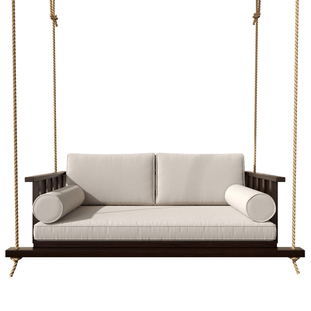 Madison Steel Daybed Swing with Cushions - Outdoor Patio Hanging Bed for Garden, Porch & Backyard Relaxation