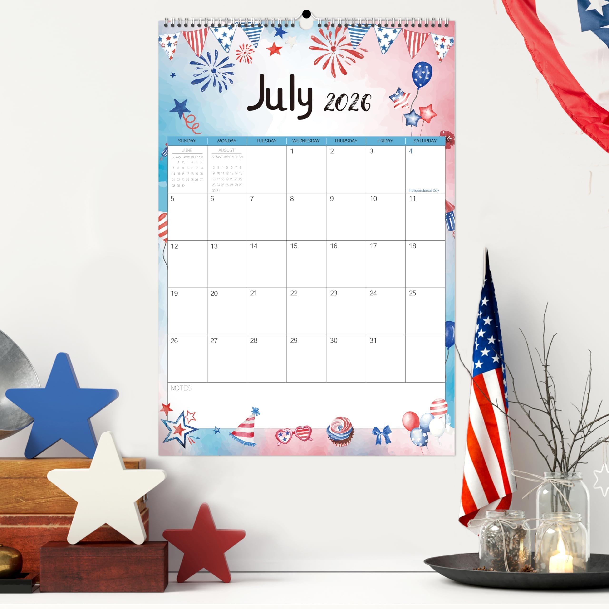 GuassLee 2025-2026 Wall Calendar - 19 Month Vertical Planner (June 2025 to December 2026) | 17