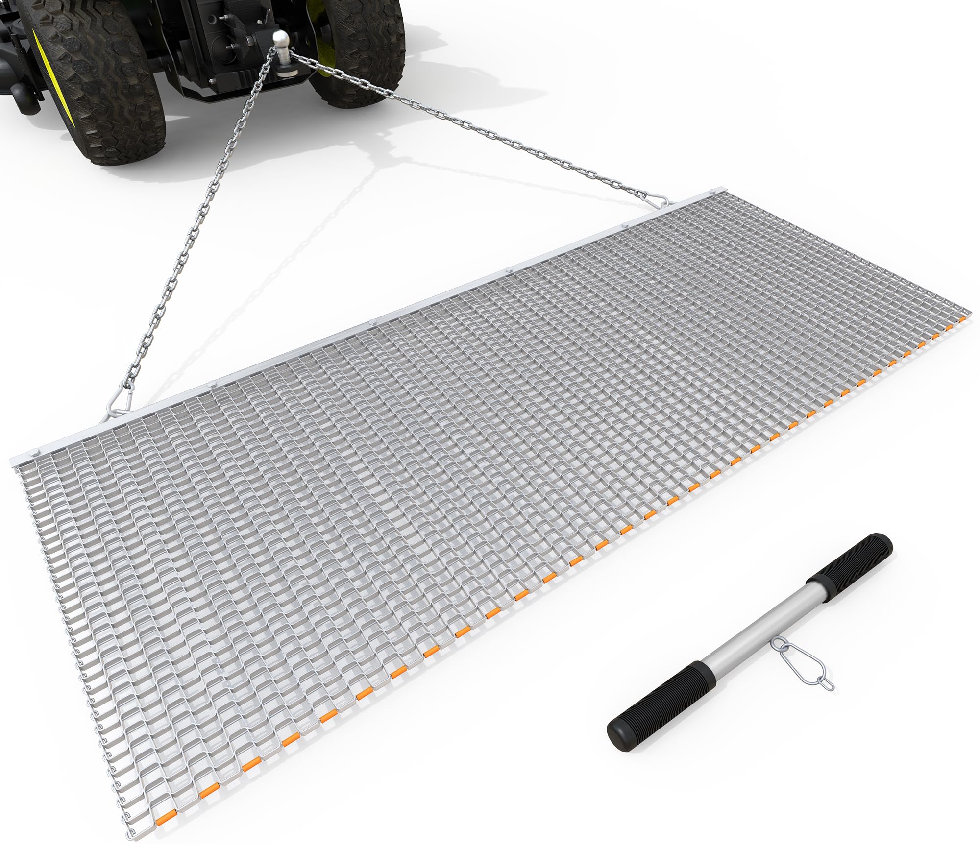 YINTATECH 3'x6' Heavy Duty Drag Mat for Field Leveling - Galvanized Steel Lawn Leveler Mat for ATV, UTV & Hand Use - Perfect for Sports Fields, Pastures & Landscaping Projects