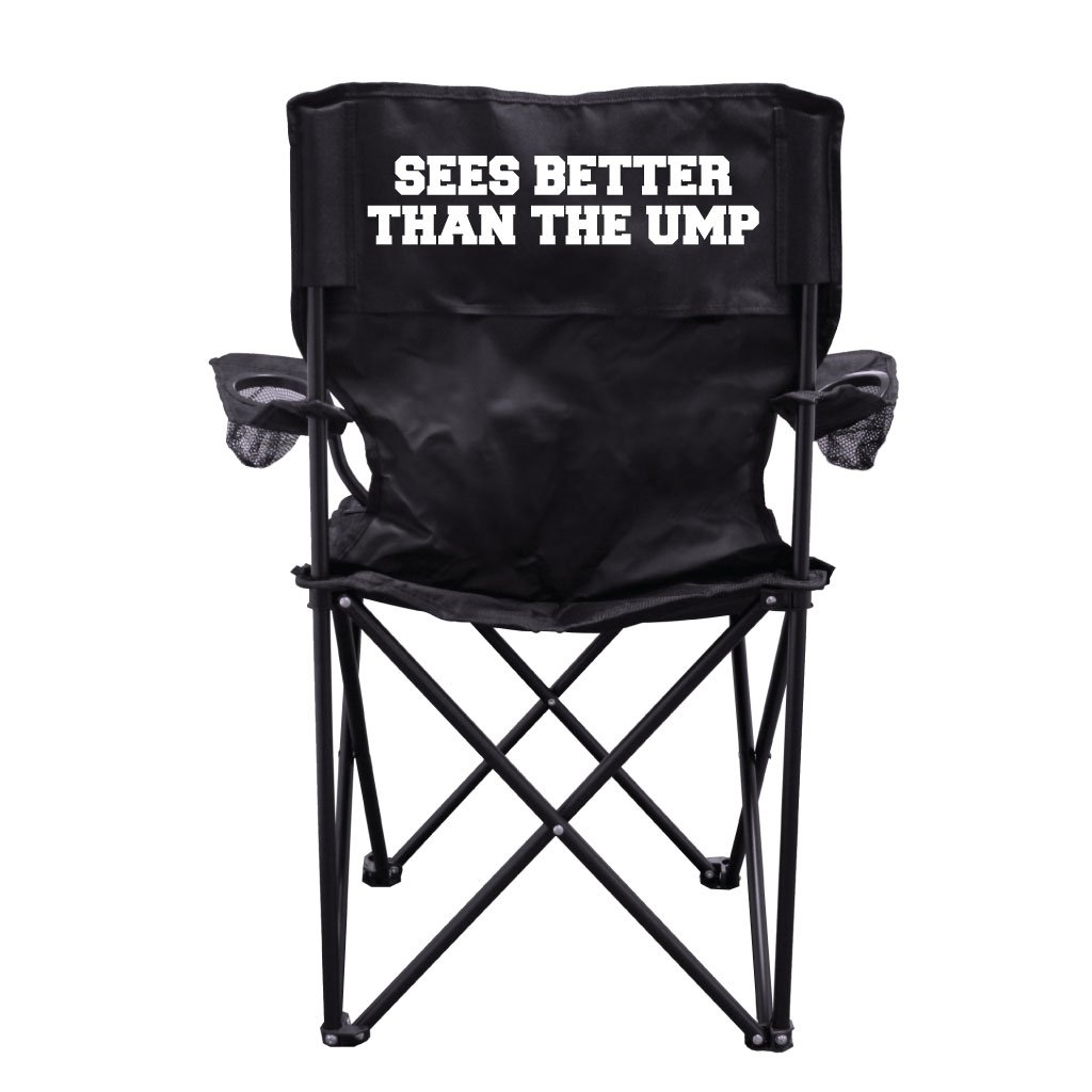 VictoryStore Softball Themed Outdoor Camping Chair with Carry Bag - Lightweight Portable Folding Chair for Baseball Games, Picnics, Beach & Backyard - Comfortable Seat for Sports Fans & Camping Enthusiasts