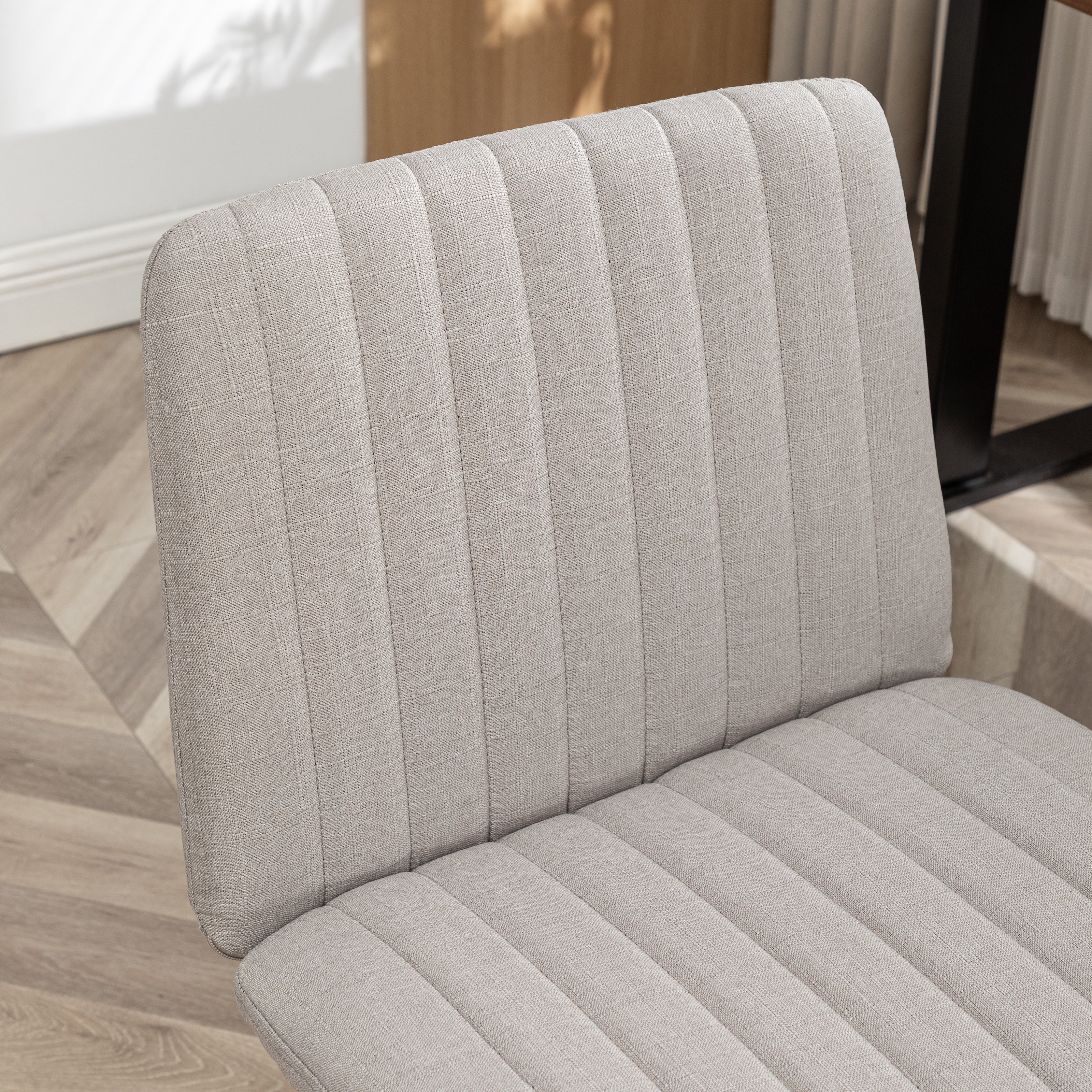 Roundhill Furniture Masar Fabric Swivel Office Chair - Ergonomic Desk Chair with Adjustable Height & Lumbar Support for Home & Office Workspace