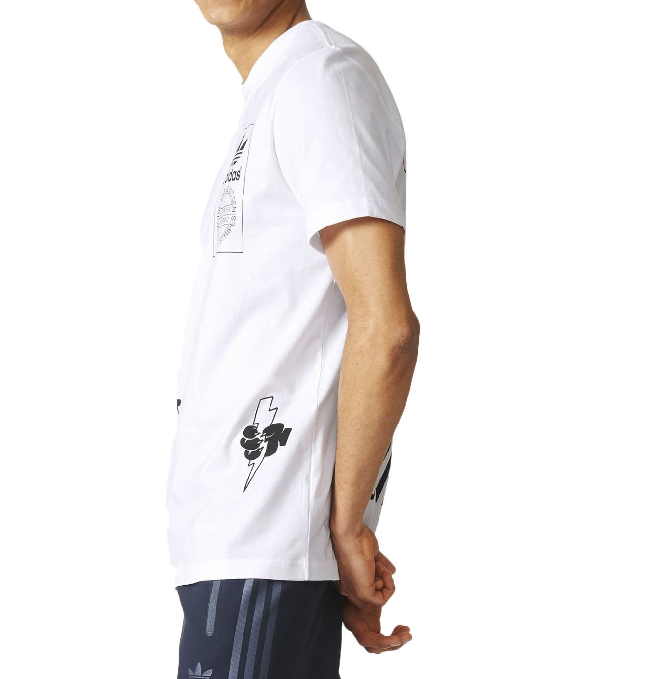 adidas Men's Street Off Placed Tee - White 2XL | Casual Streetwear T-Shirt for Everyday Wear & Urban Fashion
