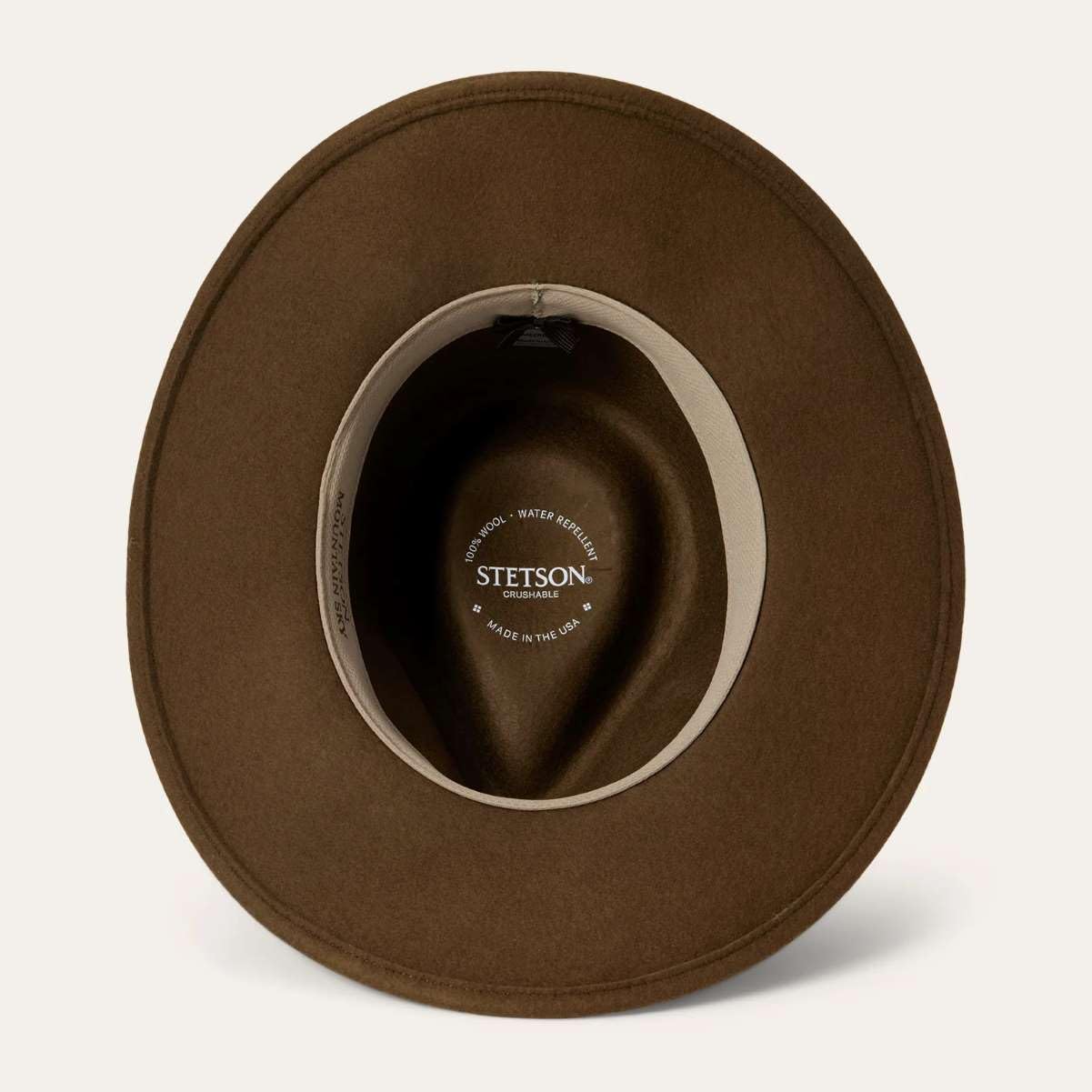 Stetson SWMTSK-8132 Mountain Sky Cowboy Hat for Men - Western Style Felt Hat with Leather Band - Perfect for Outdoor Adventures, Rodeos & Country Fashion